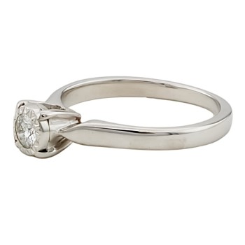 9ct white gold Diamond solitaire Ring size G